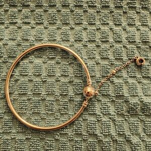 NWOT AUTHENTIC PANDORA BANGLE BRACELET 9 INCHES SILVER